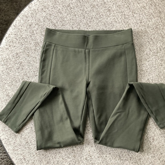 Loft Olive Green Ponte Leggings. Small Tall - Picture 3 of 5